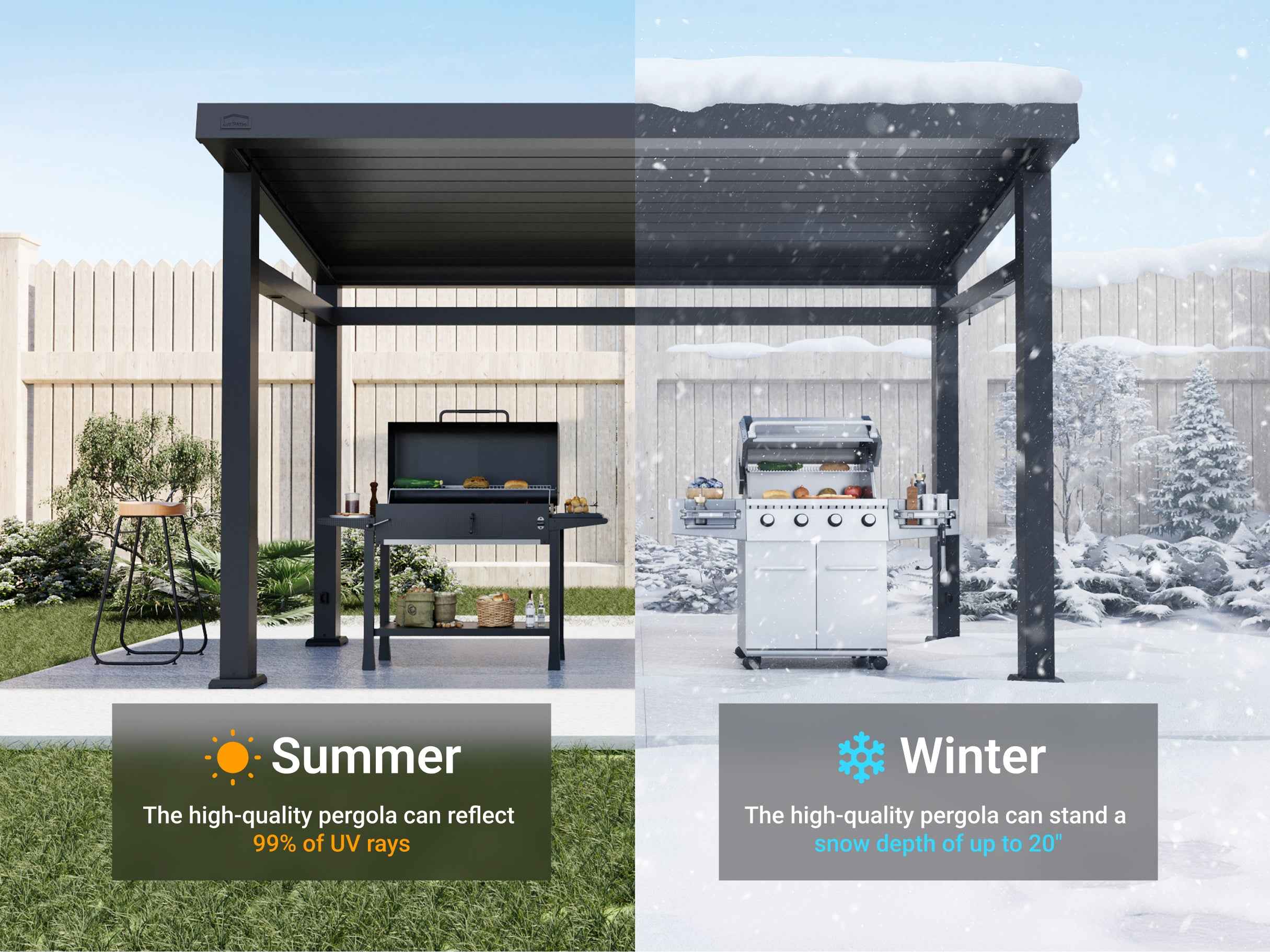 Grill Louvered Pergola Lite