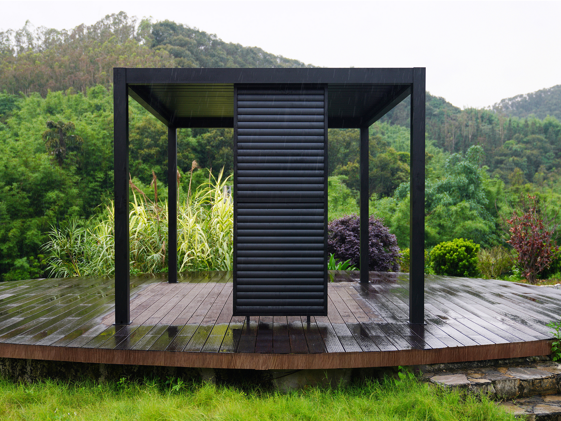 Aluminum Slat Walls for Louvre 5 Pergola