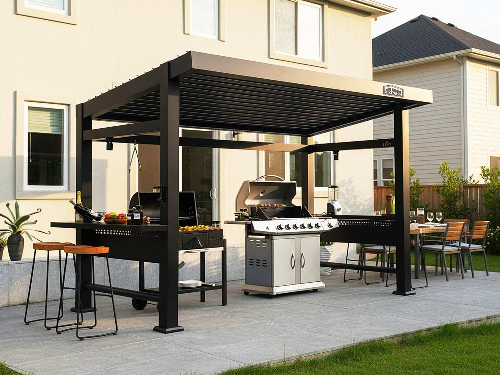 Grill Louvered Pergola Pro