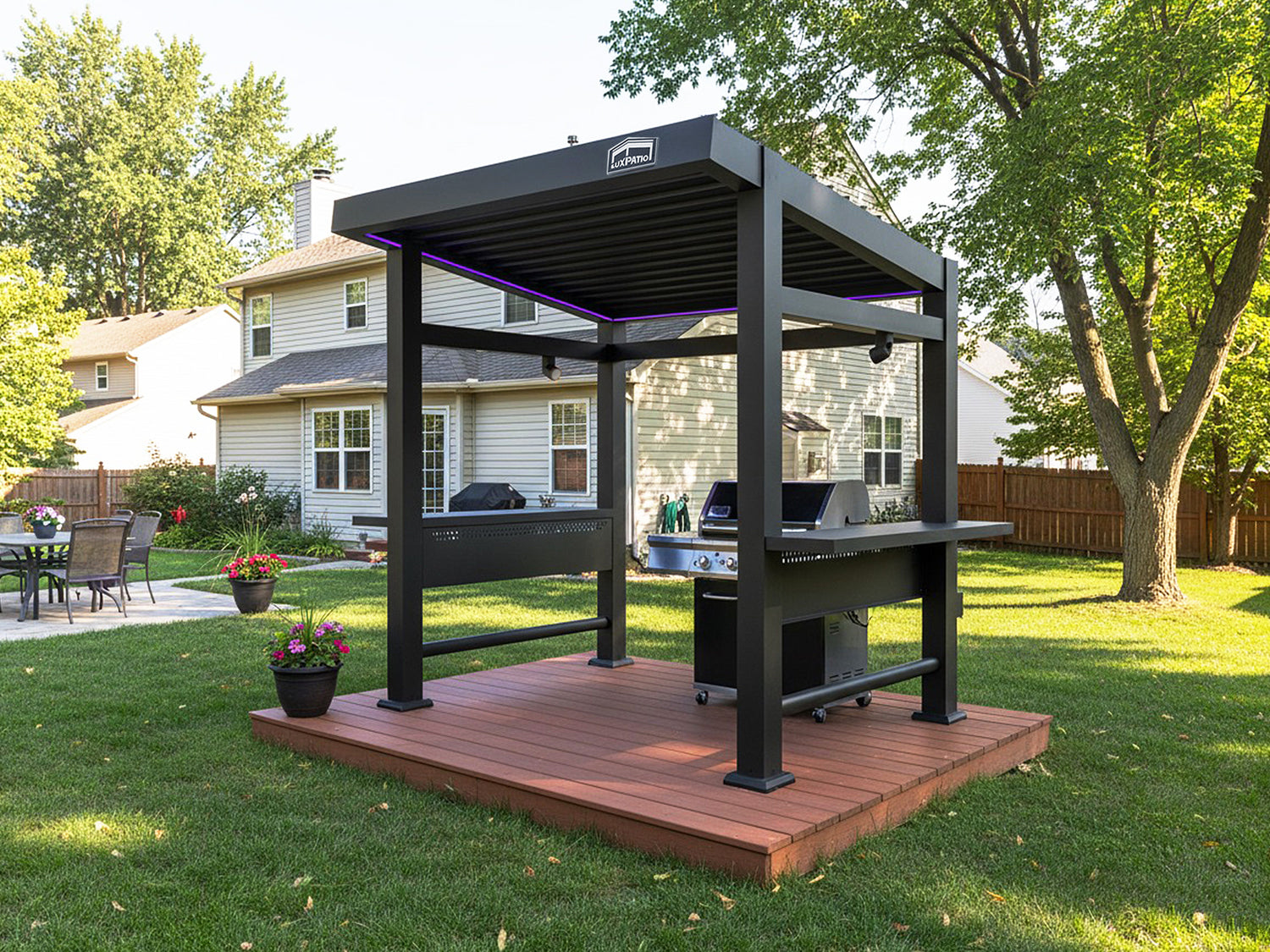 Grill Louvered Pergola Pro