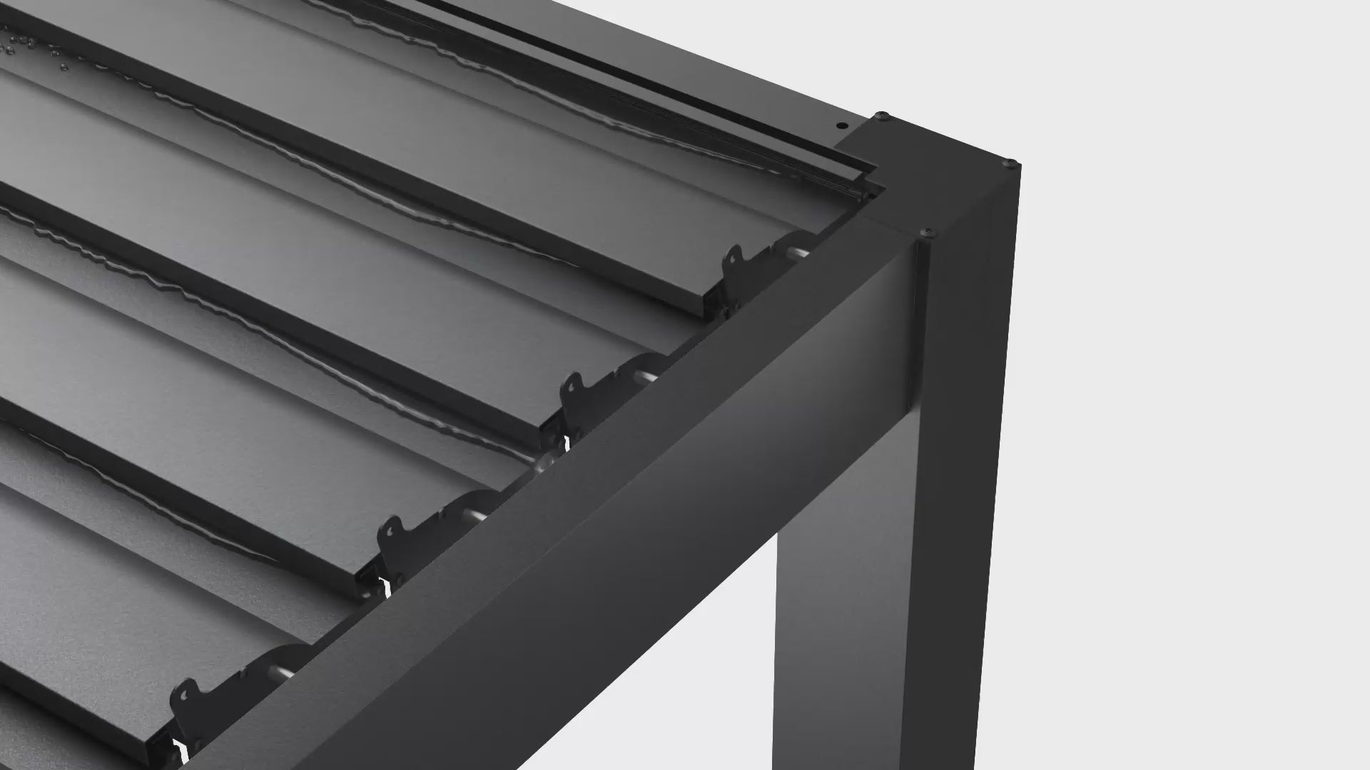 Load video: Aluminum Louvered Pergola